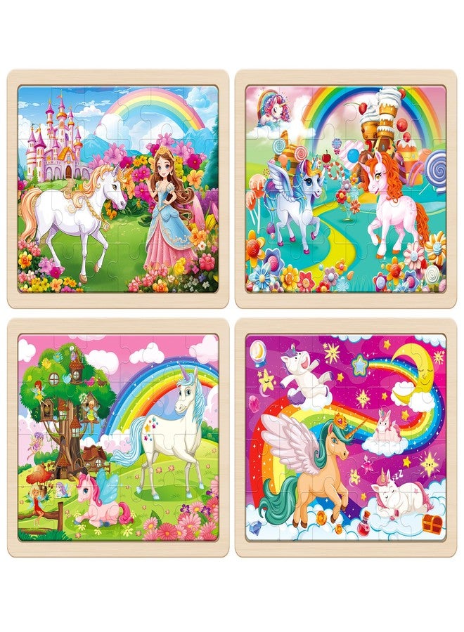 SYNARRY Large Unicorn Princess Fairy Wooden Puzzles for Girls Gift Box(12.2 * 9.4 in) - FSC Certified, 24 Pcs Puzzles for Kids Ages 4-6, Easter Basket Stuffers Valentines Day Gifts for Kids Ages 3-5 - Image 2